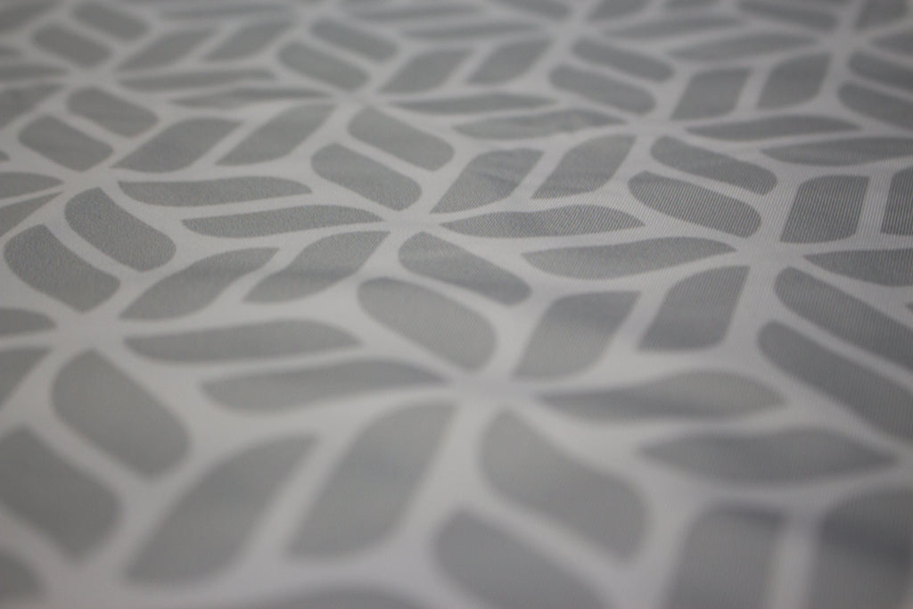 White Geometric Polo